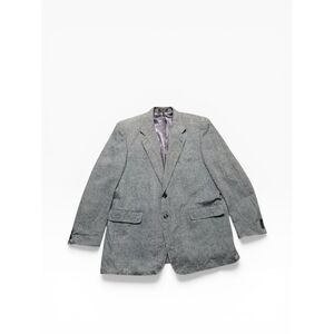 Gottschalks Blazer Men’s 46L Silk Gray Office Formal Classic Suit Jacket